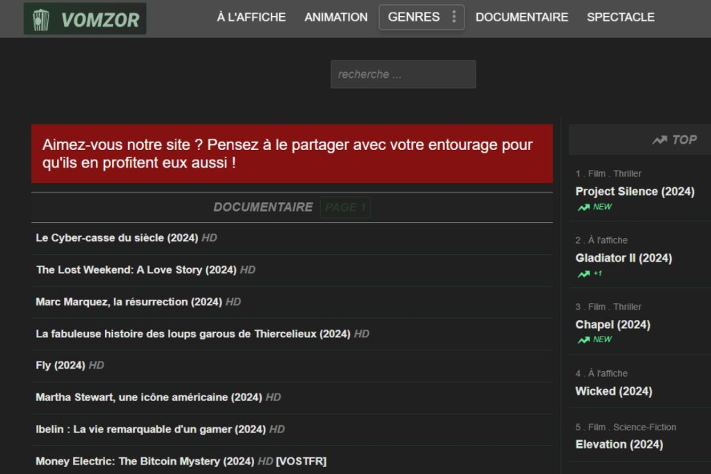 Vomzor nouvelle adresse octobre 2025