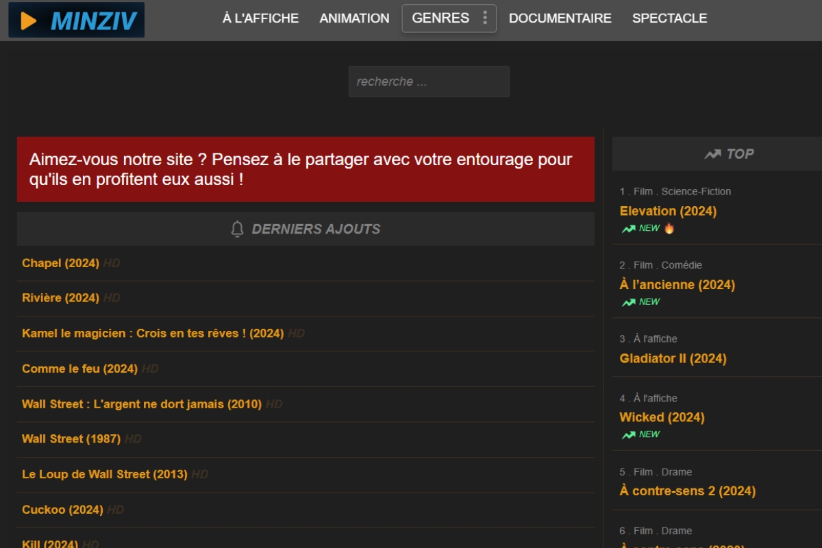 minziv nouvelle adresse